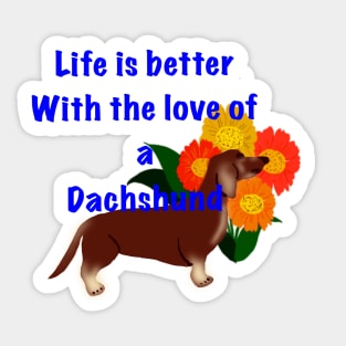 Dachshund Love Sticker